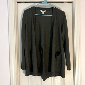 FOREST GREEN cardigan from WALMART. SIZE M (8-10)